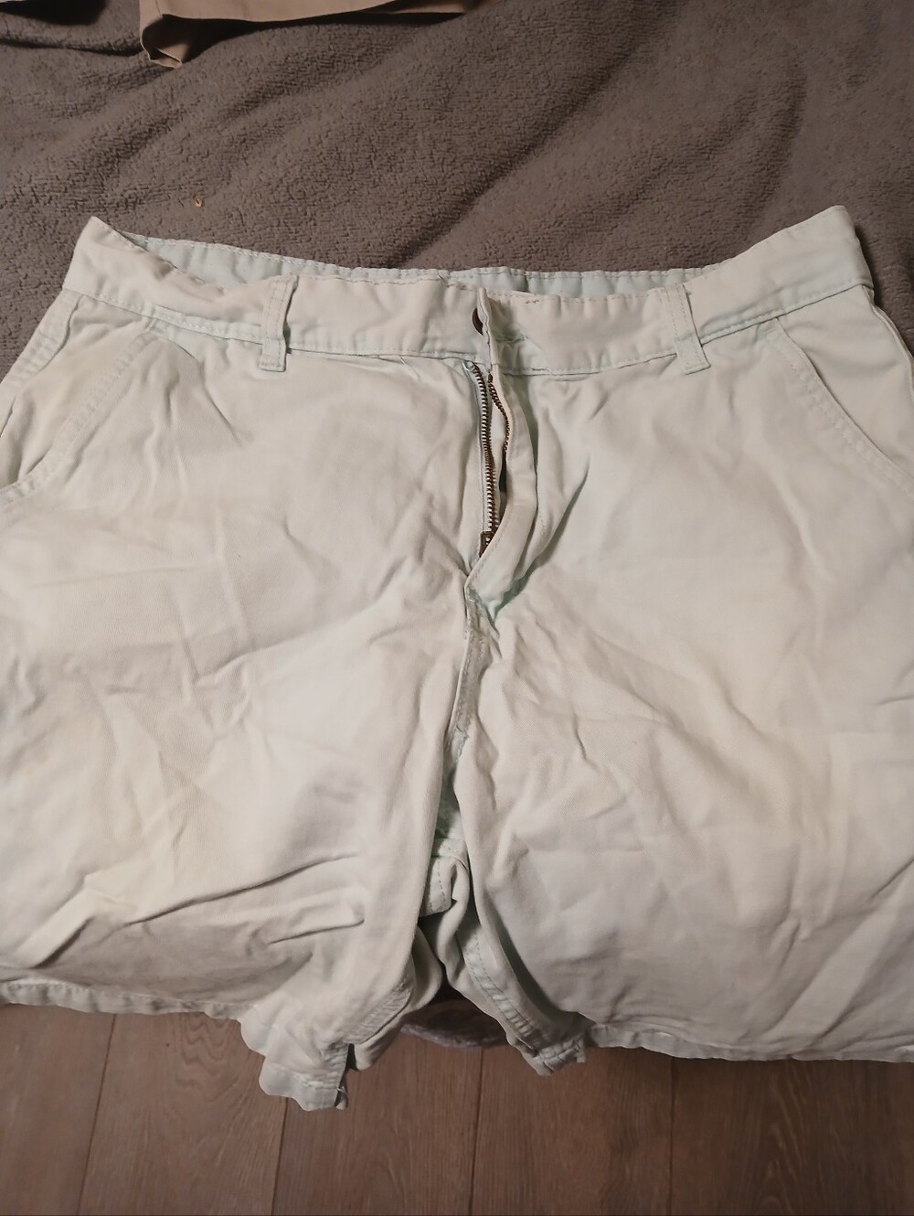 Faded Glory Light Mint Men's Flat-Front Shorts